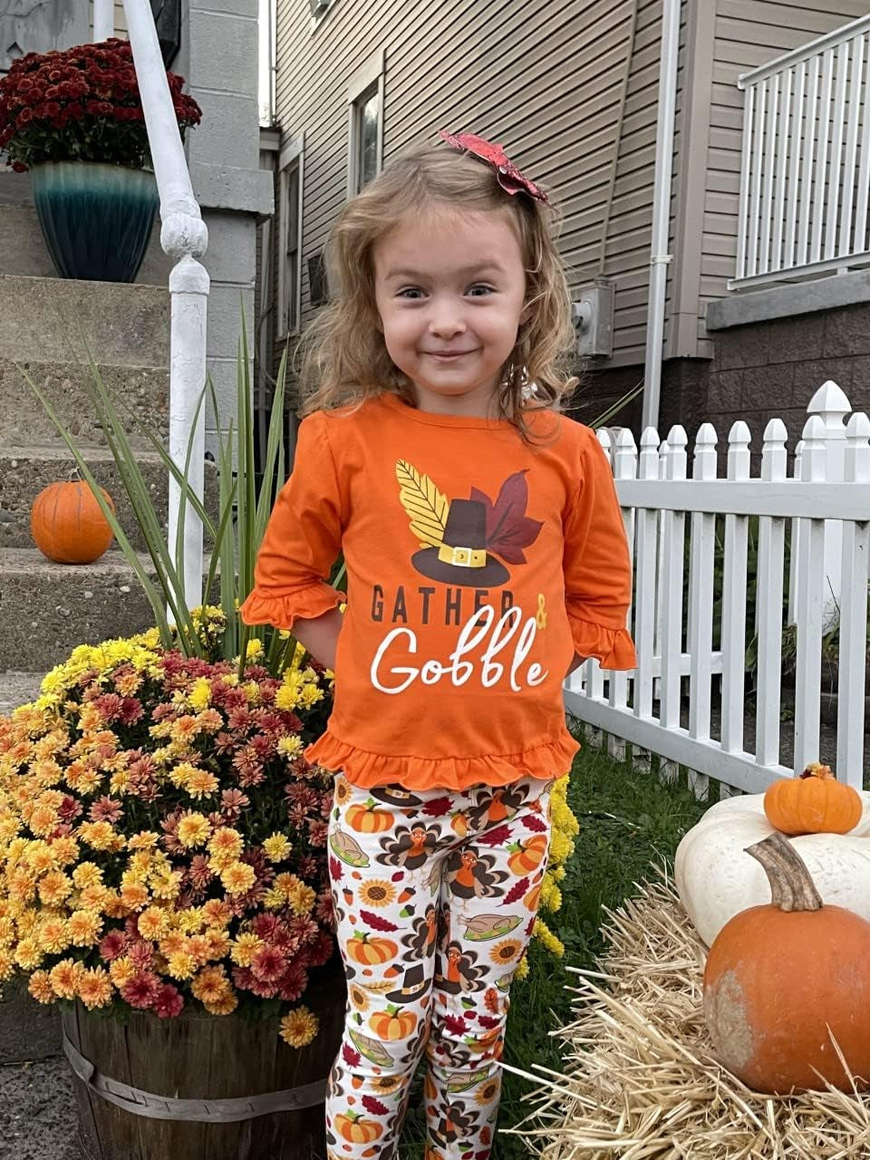 Girls Toddlers Kids Clothes 2Pc Long Sleeve Graphic Shirt with Leggings Set