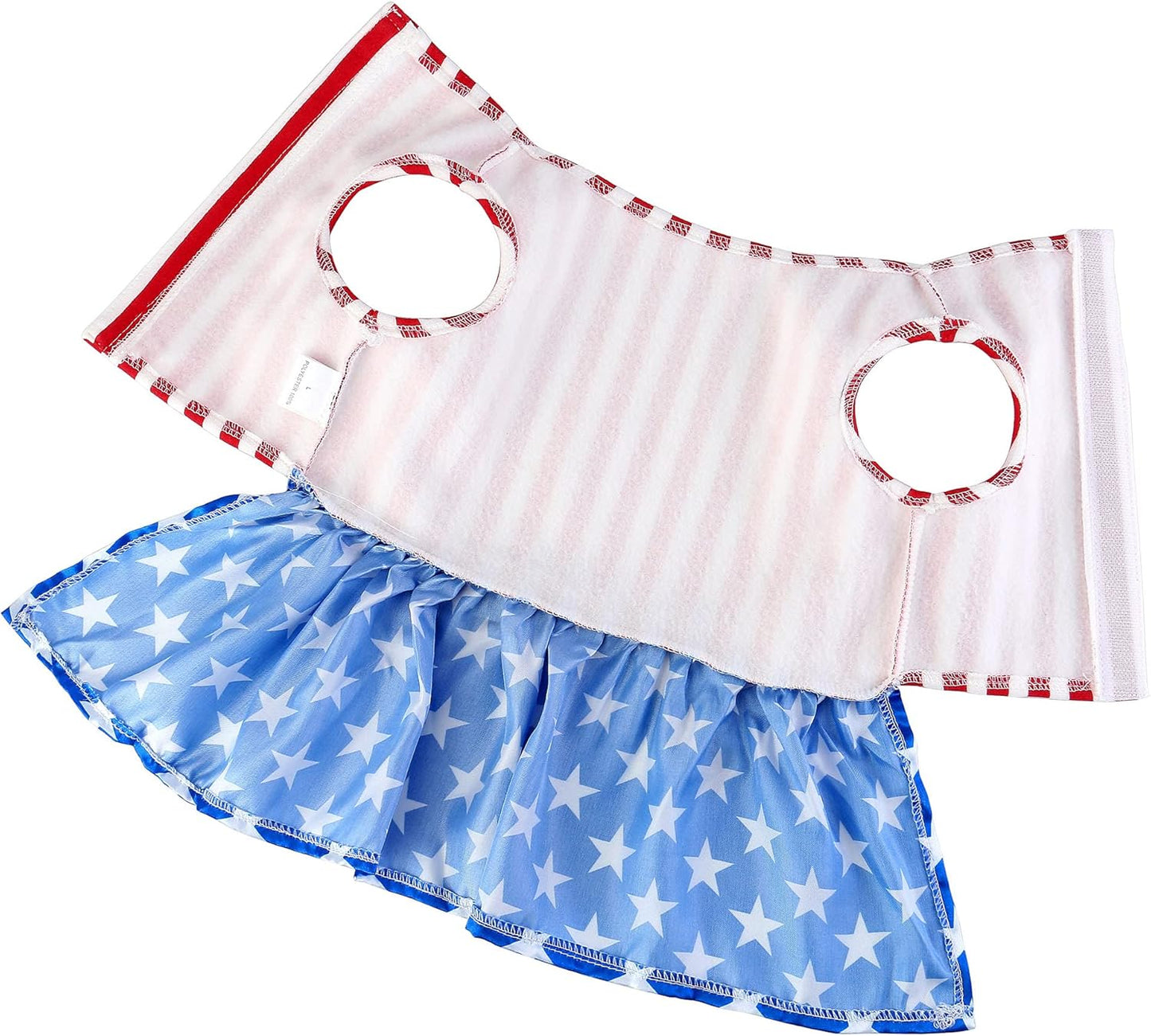 Dog 4Th of July Costume and Hat, Pet Puppy 4Th of July Outfit Clothes Patriotic Striped Dress for Small Medium Dog Cat