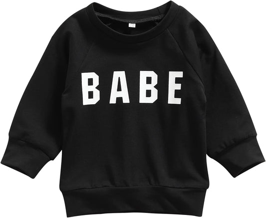 Infant Toddler Baby Girls Boys Mamas Girl Pullover Sweatshirt Top Long Sleeve Casual Sweater Blouse Fall Clothes Outfits