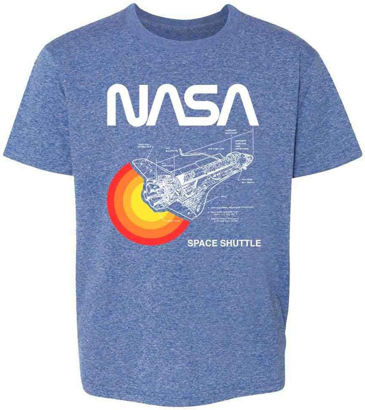 Space Shuttle Diagram NASA Approved Youth Kids Girl Boy T-Shirt