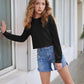 Girls Crop Tops Kids Long Sleeve Pullover Sweatshirts for 5-12 Years