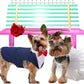Tuxedo for Large Dogs, Suit and Bandana Set, Wedding Outfit with Bow Tie, Formal Tux Costume for Halloween Christmas Birthday Party Cosplay, Blue XL