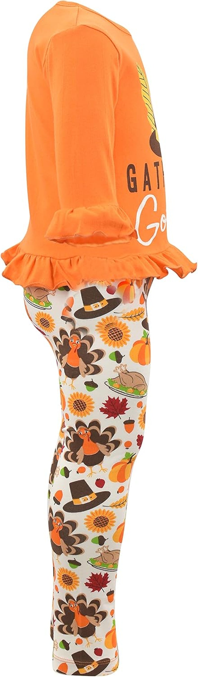 Girls Toddlers Kids Clothes 2Pc Long Sleeve Graphic Shirt with Leggings Set