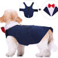 Tuxedo for Large Dogs, Suit and Bandana Set, Wedding Outfit with Bow Tie, Formal Tux Costume for Halloween Christmas Birthday Party Cosplay, Blue XL