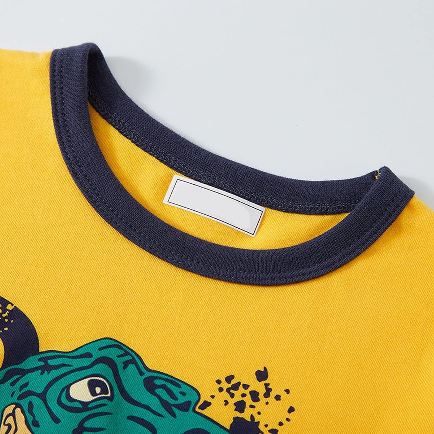 Cute Kids Clothes Set for Toddler Kids Baby Boys Summer Cartoon Cool Dinosaur Short Sleeve Crewneck T (White, 5-6 Years)