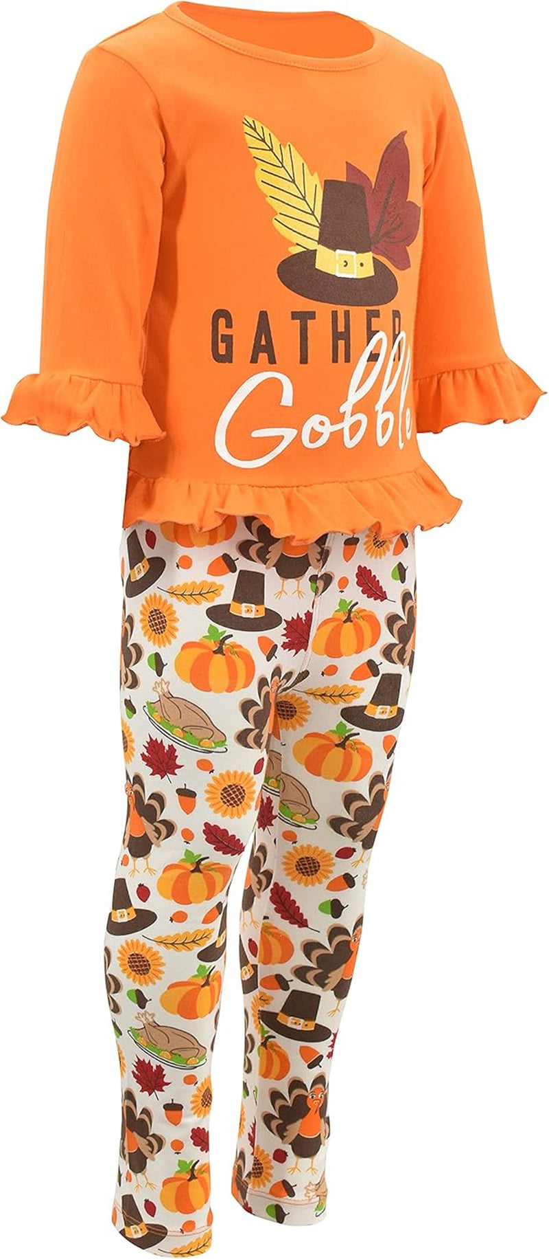 Girls Toddlers Kids Clothes 2Pc Long Sleeve Graphic Shirt with Leggings Set