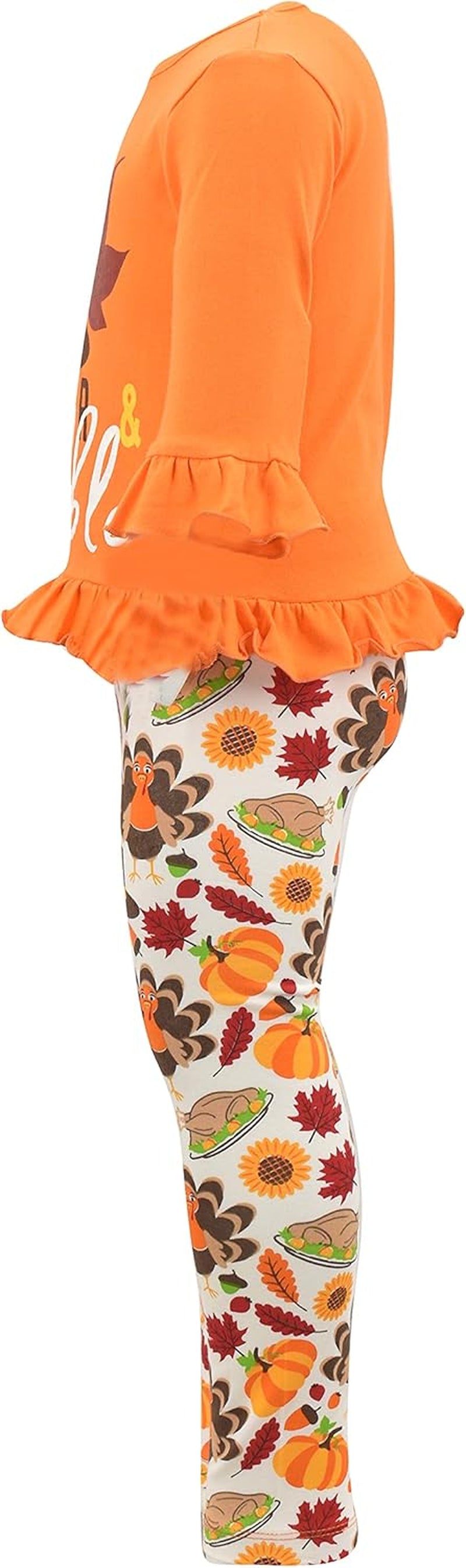 Girls Toddlers Kids Clothes 2Pc Long Sleeve Graphic Shirt with Leggings Set