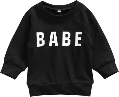 Infant Toddler Baby Girls Boys Mamas Girl Pullover Sweatshirt Top Long Sleeve Casual Sweater Blouse Fall Clothes Outfits