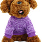 Pet Dog Classic Knitwear Sweater,Soft Fleece Coat for Small,Medium,Large Dog,Warm Pet Dog Cat Clothes,Soft Puppy Customes 2 Color (M, Purple)