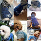 Pet Denim Jumpsuit Dog Jeans Hoodies Cool Blue Coat Medium Small Dogs Classic Jacket Puppy Blue Vintage Washed Vests (L)