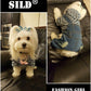 Pet Denim Jumpsuit Dog Jeans Hoodies Cool Blue Coat Medium Small Dogs Classic Jacket Puppy Blue Vintage Washed Vests (L)